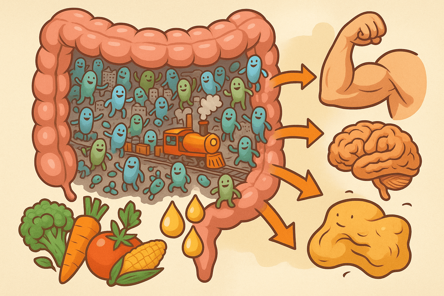 O Poder Invisível do Intestino: Como a Microbiota e os Ácidos Graxos de Cadeia Curta Moldam Sua Saúde