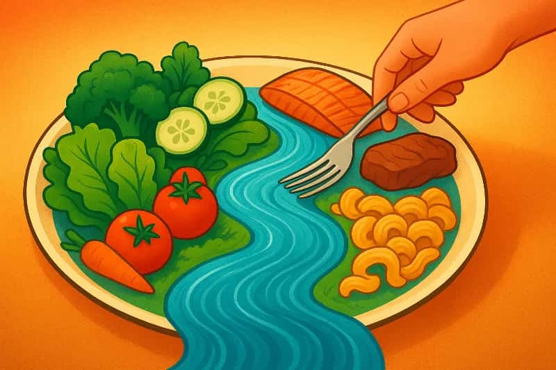Comer Vegetais Primeiro: A Estratégia Surpreendente que Controla o Açúcar no Sangue Mesmo Que Você Coma Rápido