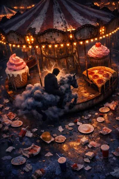 Comer Emocionalmente: O Ciclo do Carrossel que Você Pode Parar