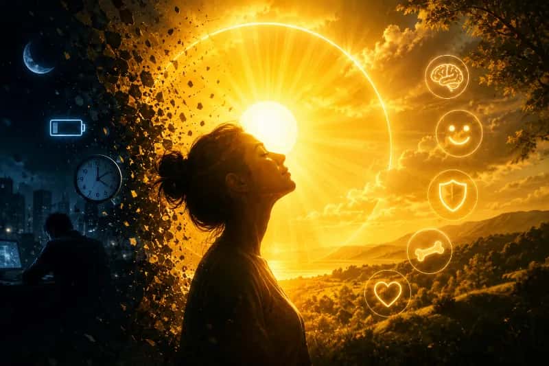 O Antidepressivo Gratuito da Natureza: Como a Luz Solar Regula Sua Mente e Seu Corpo